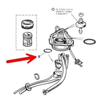 O-RING FOR FUEL FILLER SURGE FLAP  CBC6471